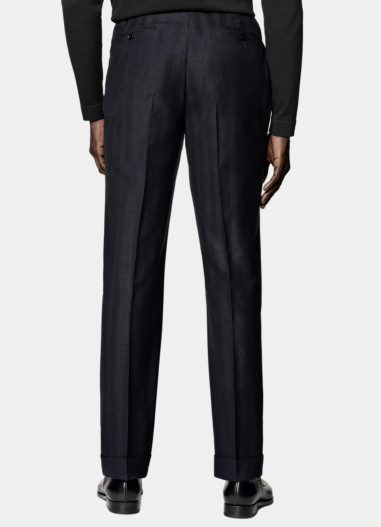 Costume Havana coupe Tailored bleu marine à chevrons