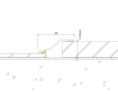 SKANDOR verstelprofiel cognac geanodiseerd zelfklevend 10x30x900 mm