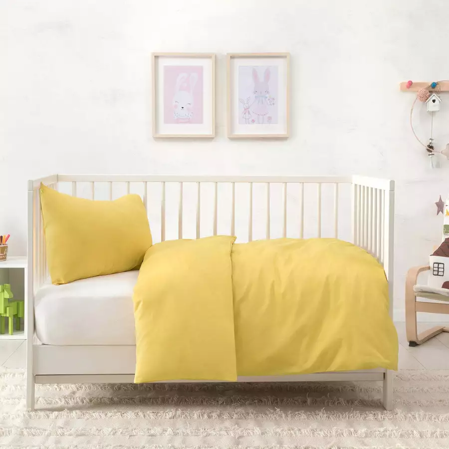 hibboux® Bettwäsche-Set Mono Duvet Cover - Yellow Yellow