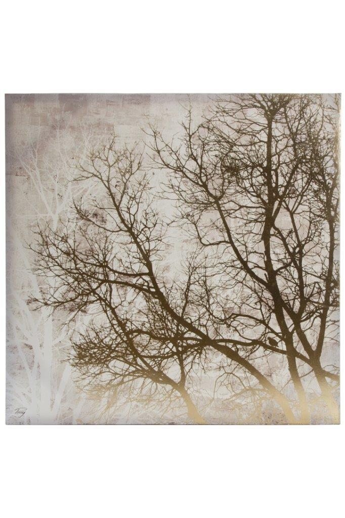 Wandbild SOUL - goldfarbend - 80x80 cm