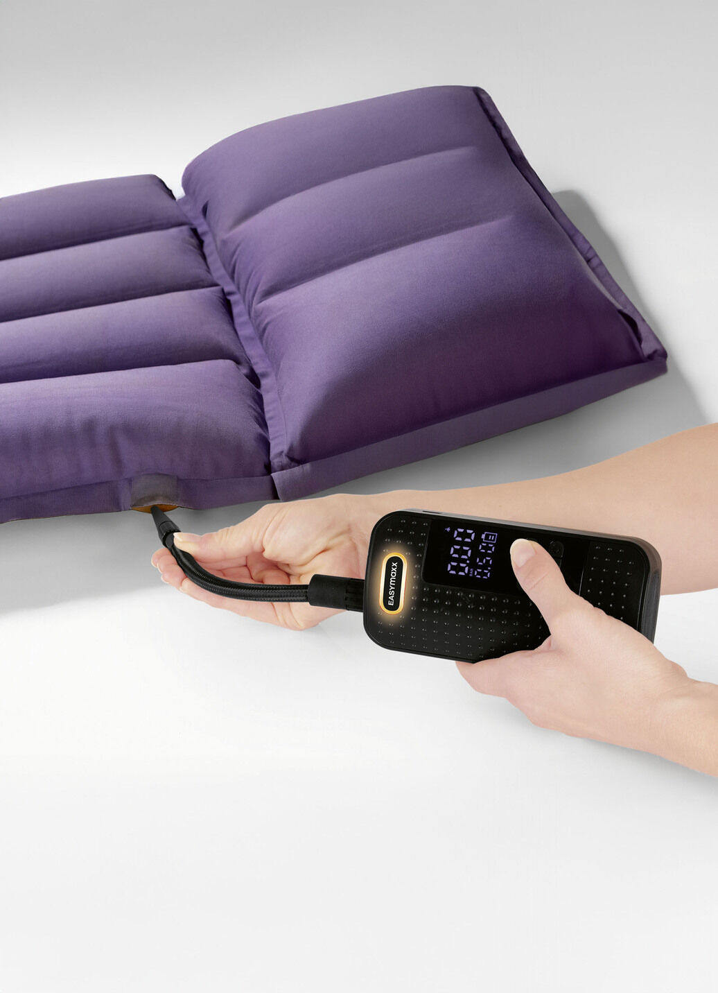 EASYmaxx Akku-Handkompressor mit LED-Beleuchtung