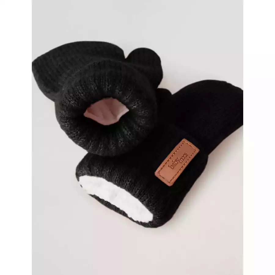 BabyMocs Handschuhe Vegan schwarz
