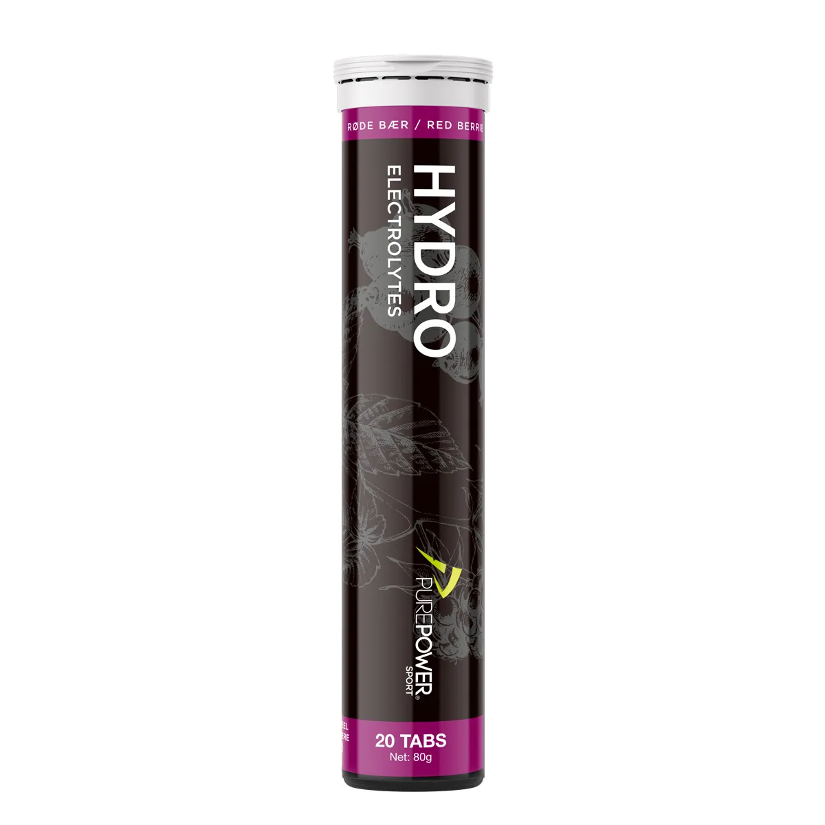 PurePower Hydro Brusetabletter røde bær - 20 stk.
