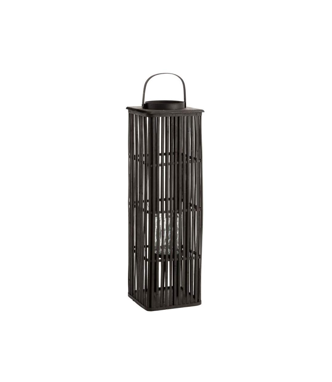 Paris Prix - Lanterne Déco En Bambou longue 89cm Noir