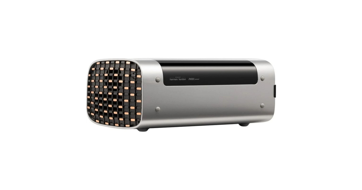 ViewSonicM10E Draagbare RGB Laser Slimme Projector met Harman Kardon Speaker​  (Zwart/zilver, 2200 ANSI Lumen)