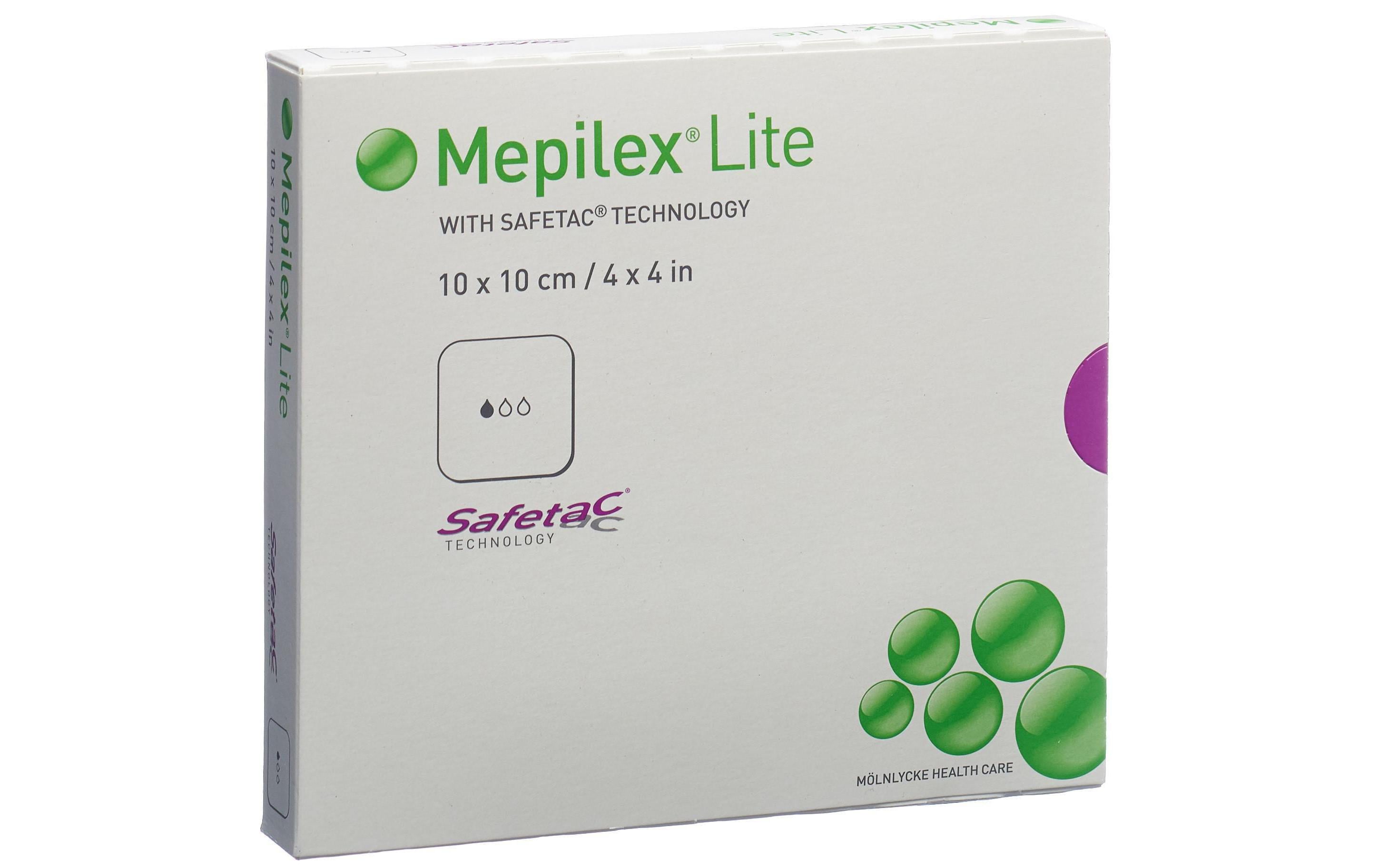 Wundauflage Mepilex Lite 10 cm x 10 cm 5 StückDünne Wundauflage