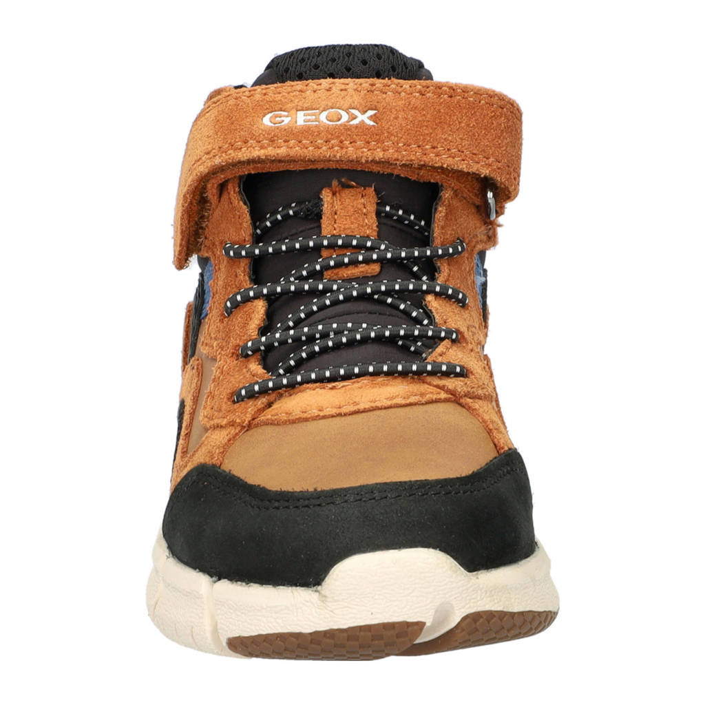 Geox J Flexsneakers cognac/zwart