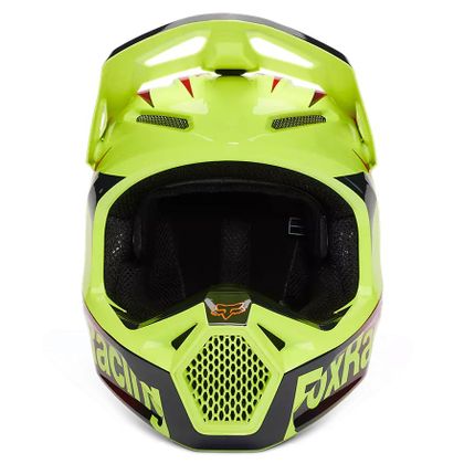 Casque cross Fox V1 STATK 2024 - Rouge / Jaune