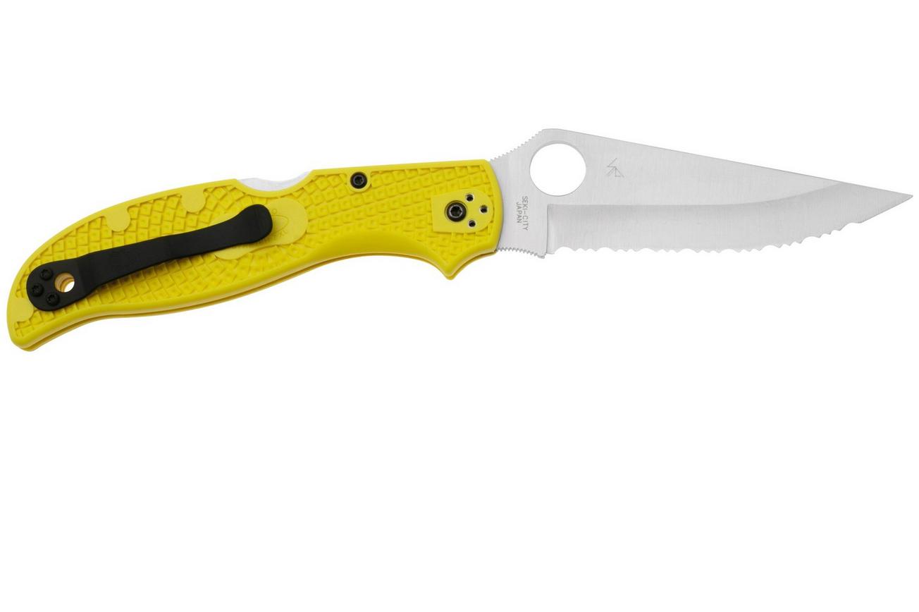 Spyderco Stretch 2 XL Salt H-2 C258SYL Yellow FRN, serrated zakmes