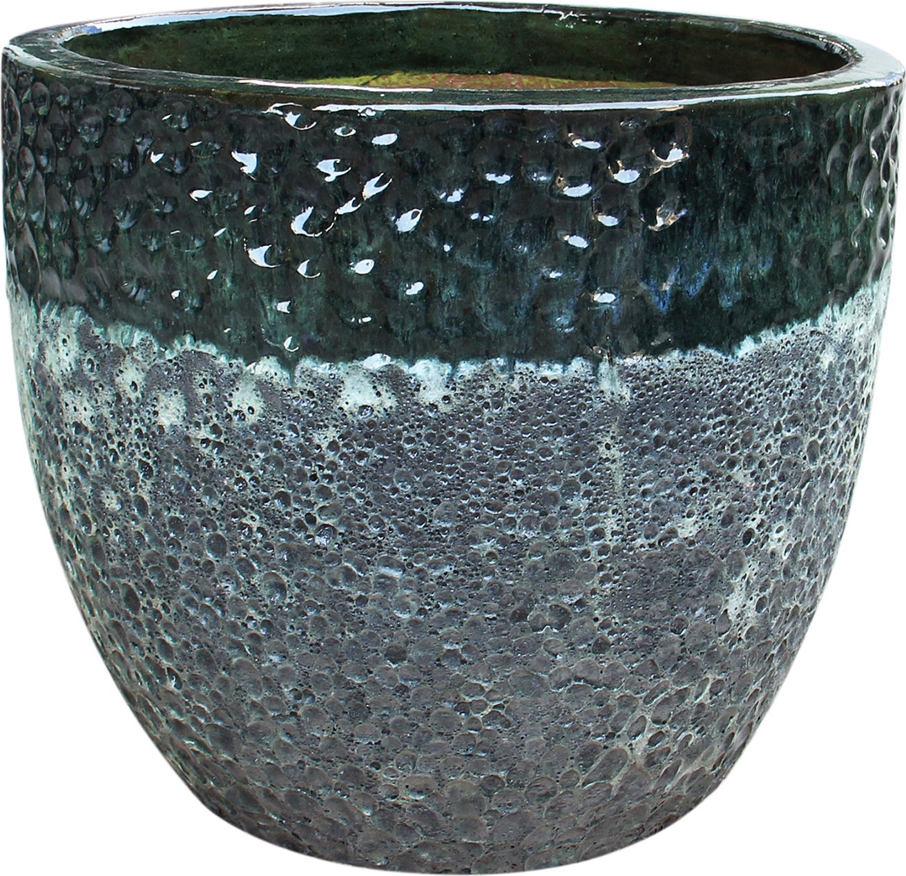 Intratuin bloempot Atlantic groen / blauw D 29 H 25 cm