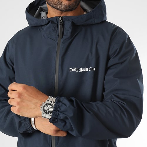 Coupe-Vent Capuche Maison De Couture Back Bleu Marine