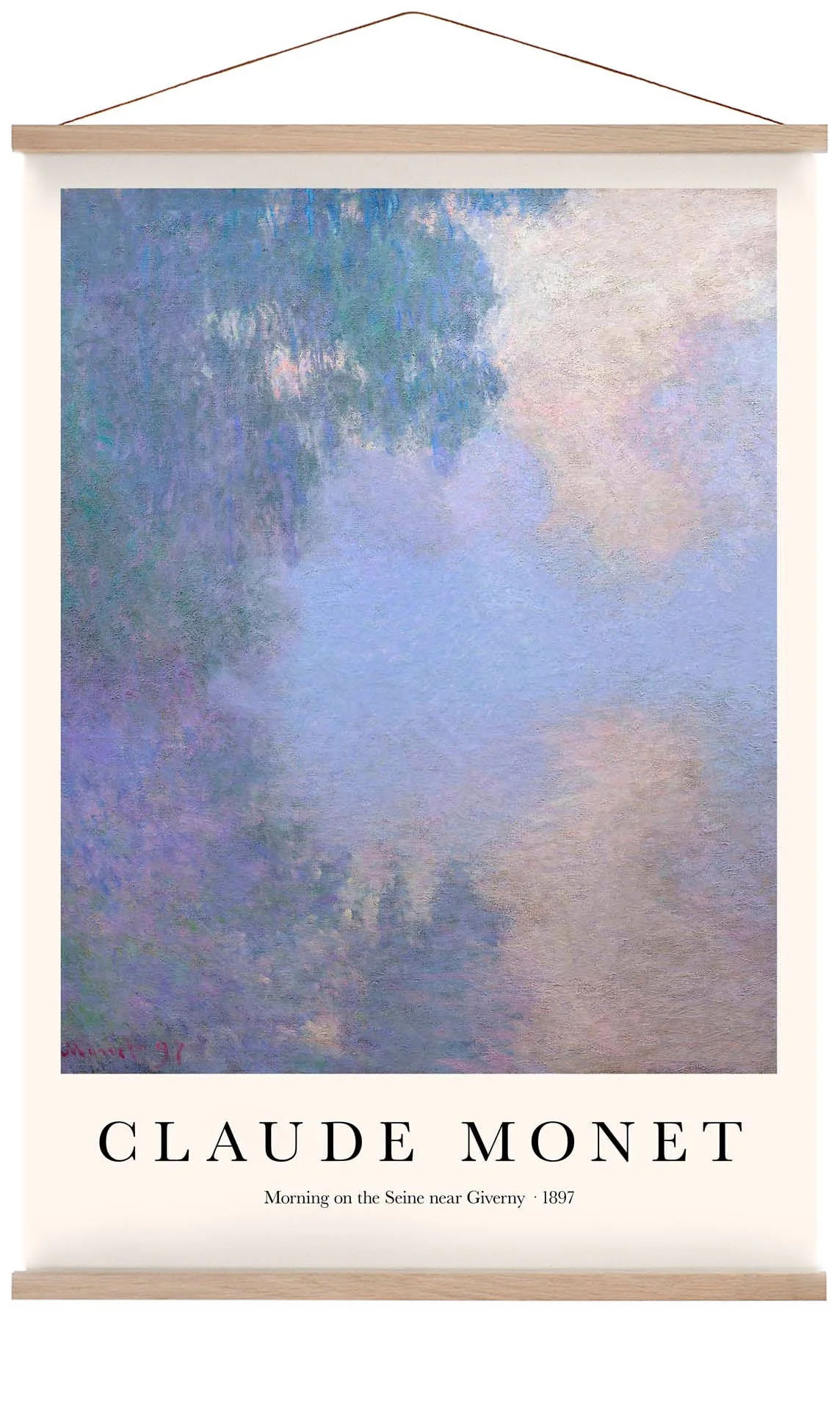 Morgen an der Seine bei Giverny von Claude Monet