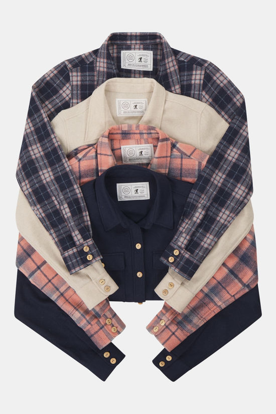 Buitenmens Buitenmens Flannel Melton Ruit Blouse Dames