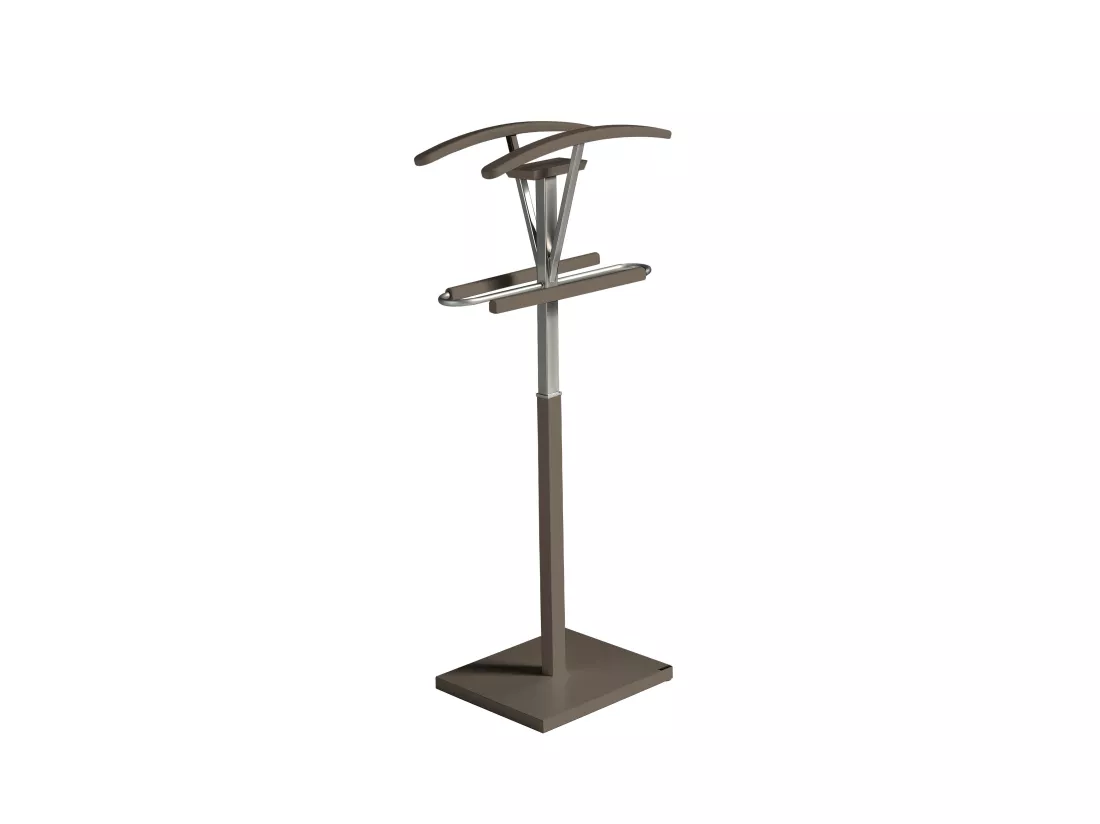Valet de nuit - H110cm x L47cm x P34cm - hêtre massif moka - Couple