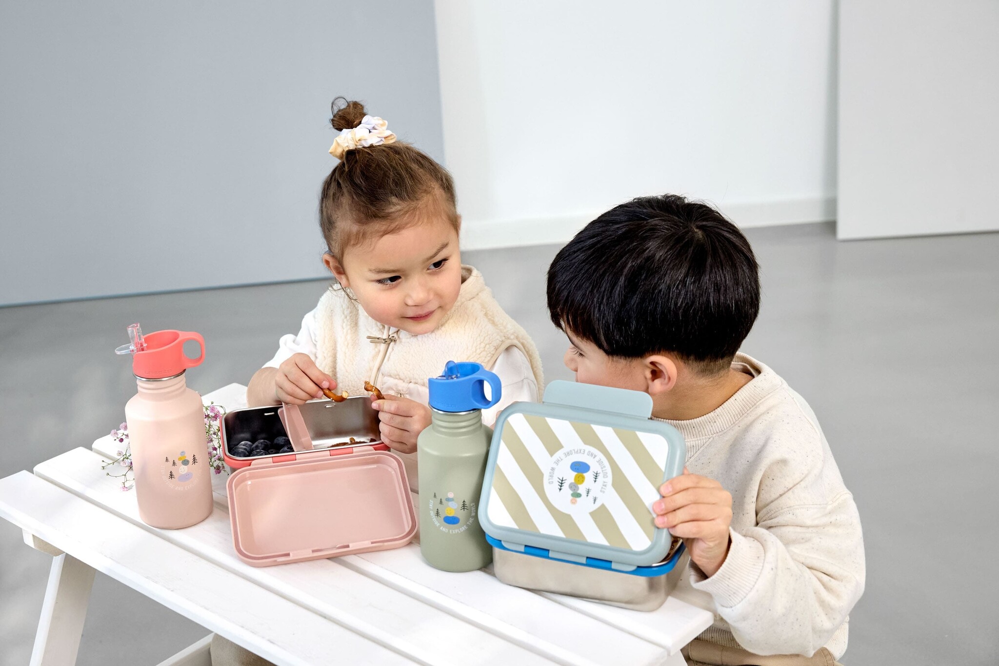 Lassig Lunchbox stainless steel Sunny Explorer Rose/Pink