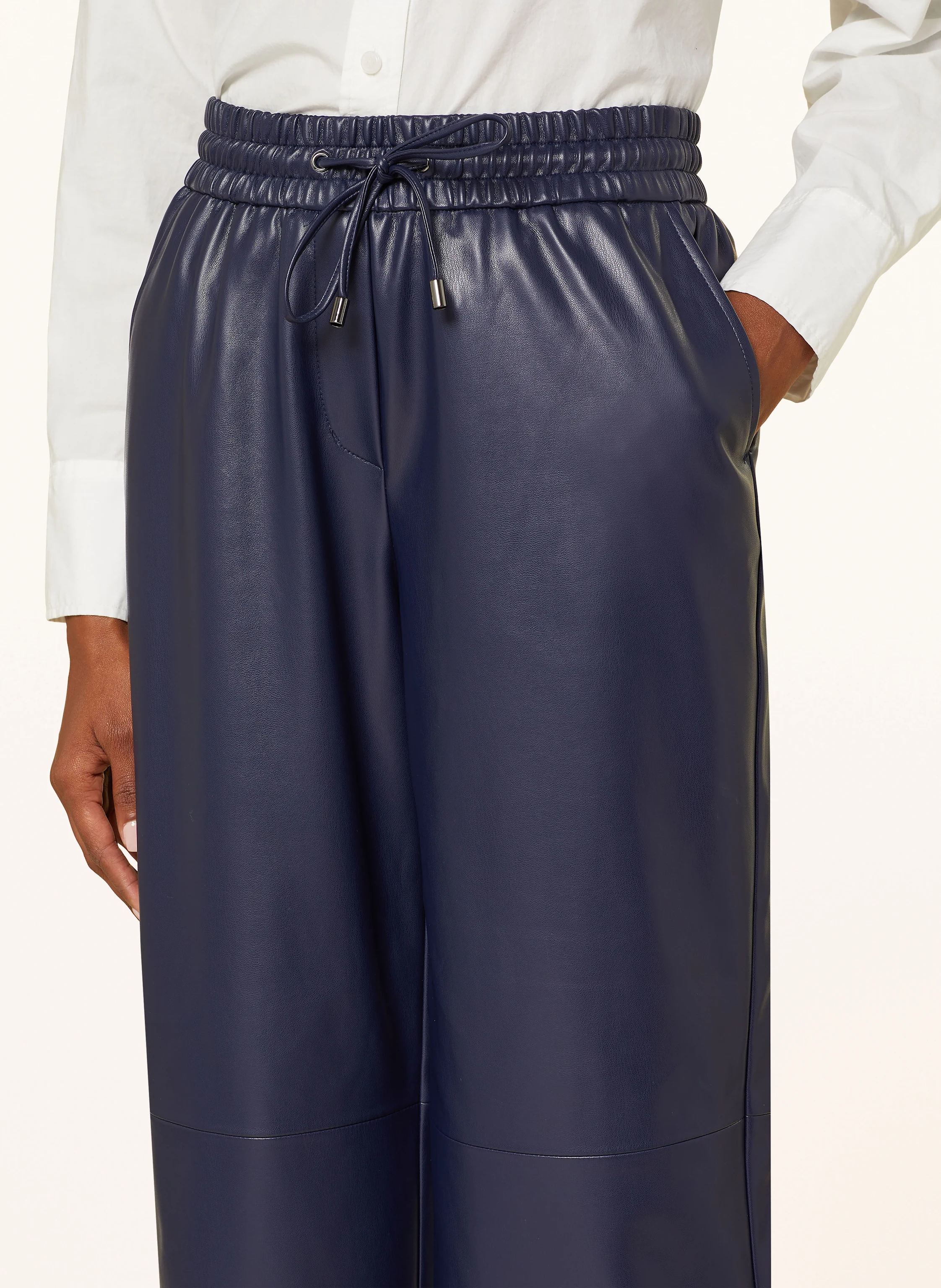 comma casual identity 7/8-Hose in Lederoptik