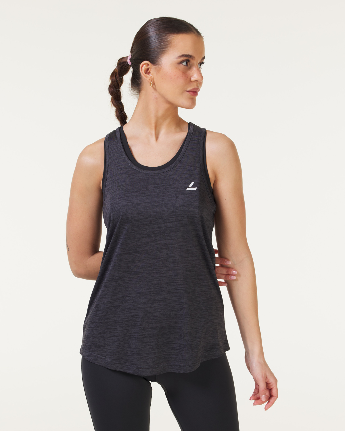 LEVITY Elemental Melange Tank Dark Grey Melange