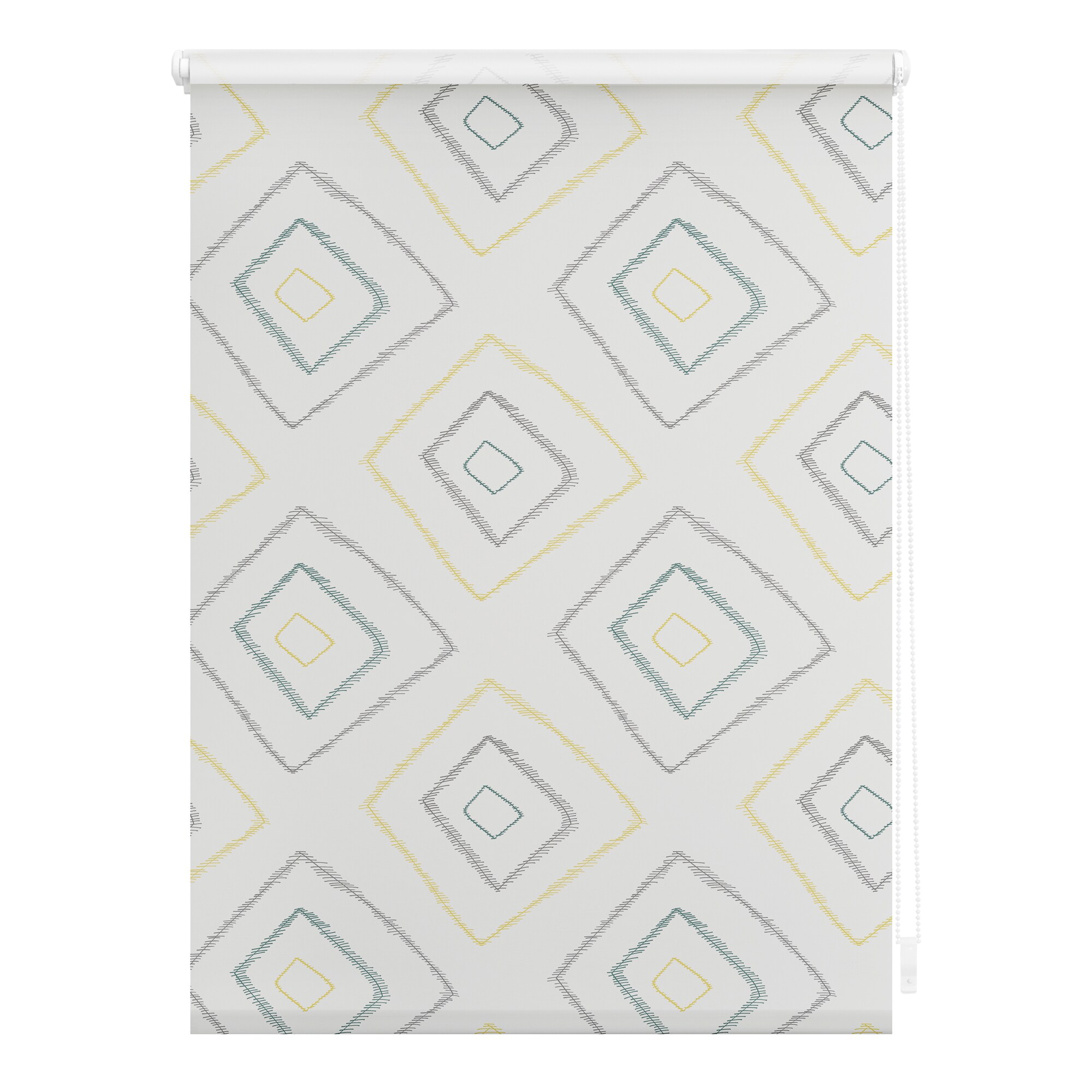 Lichtblick Rollo Klemmfix, ohne Bohren, Verdunkelung, Stripy Boho Rectangle- Beige