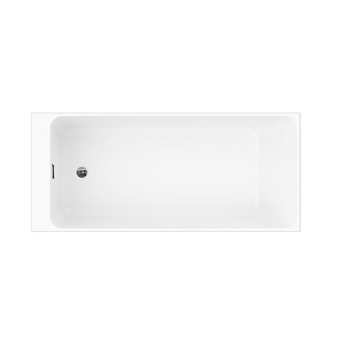 Baignoire semi îlot 170x75 cm Bakor blanc