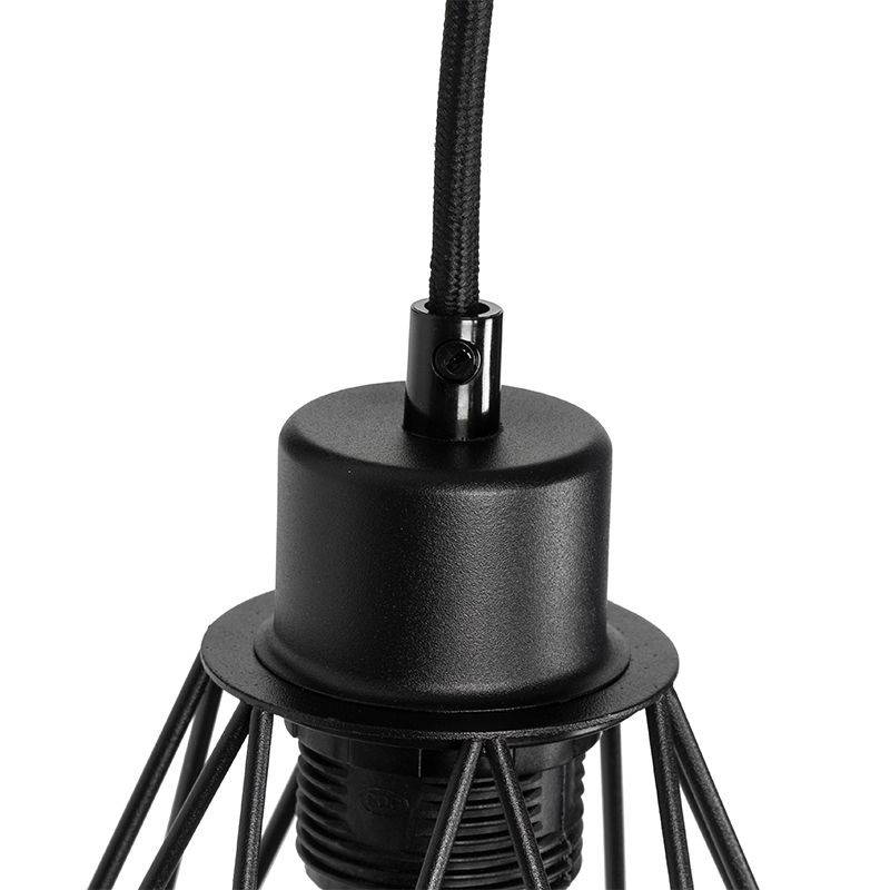 Smart wandlamp zwart met hout incl. Wifi A60 - Chon