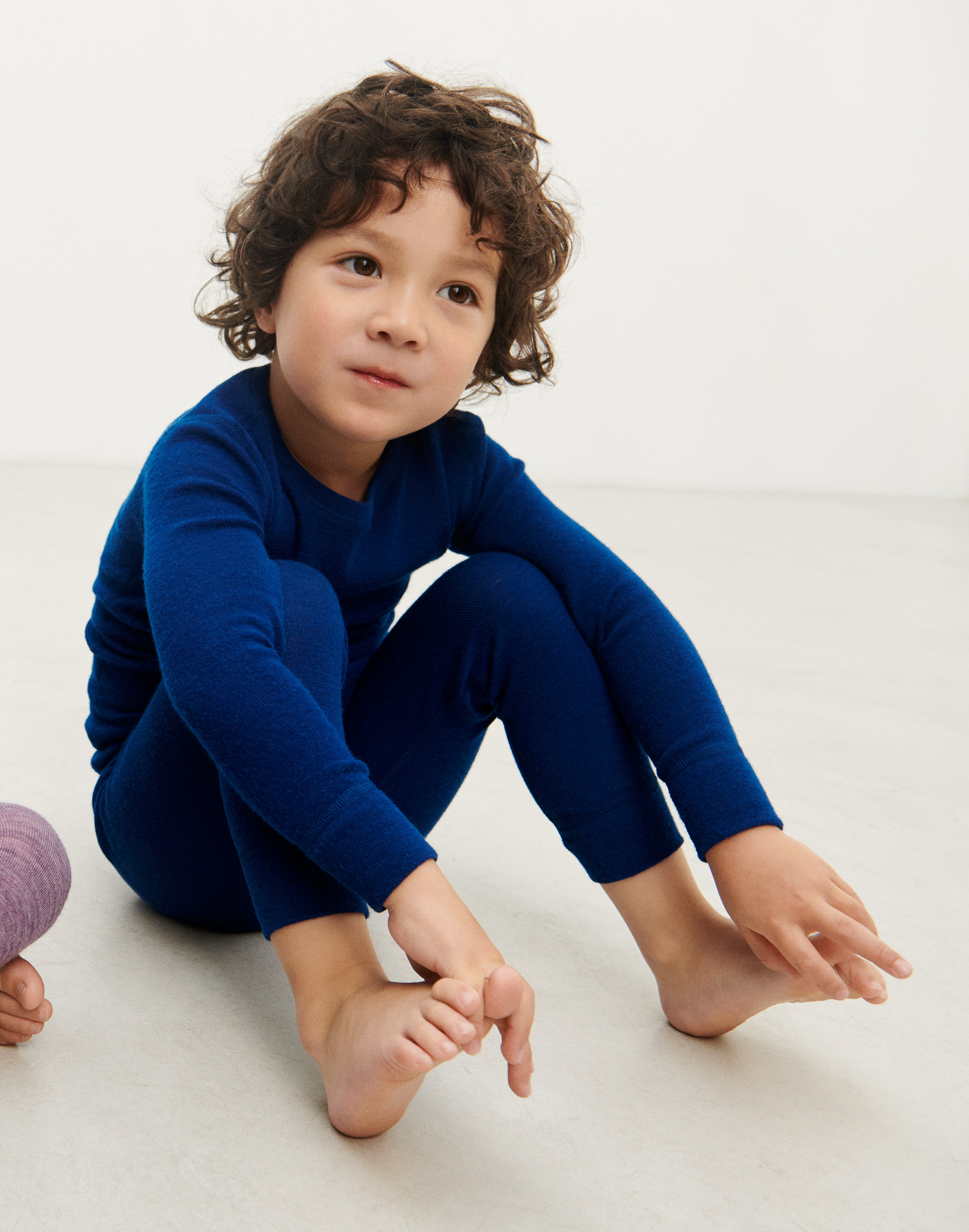 Shirt van merinowol voor kinderen in Kersthart