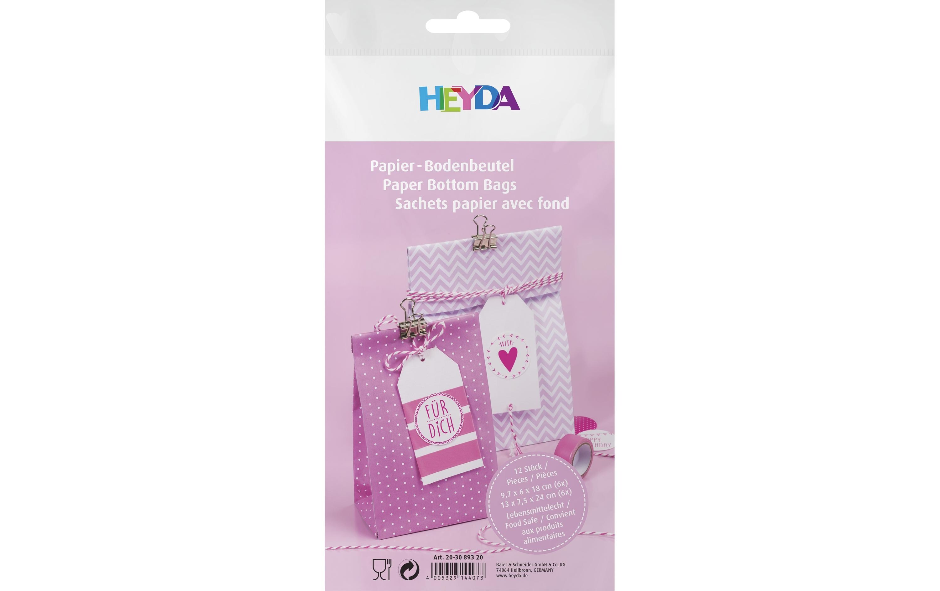 Geschenktüte 12 Stück PinkPapierbeutel Set