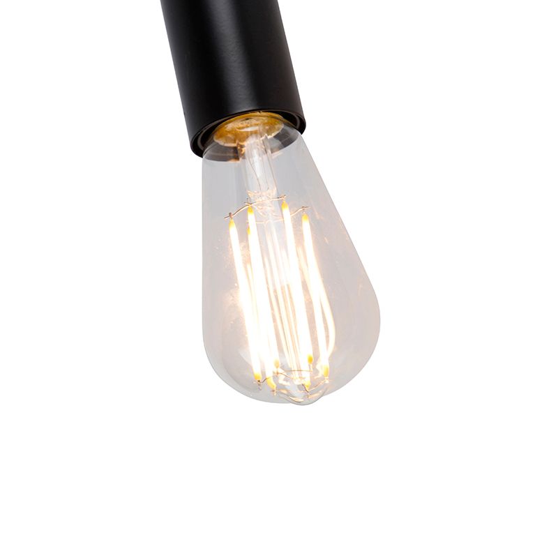 Moderne plafondlamp zwart 9 cm - Facil
