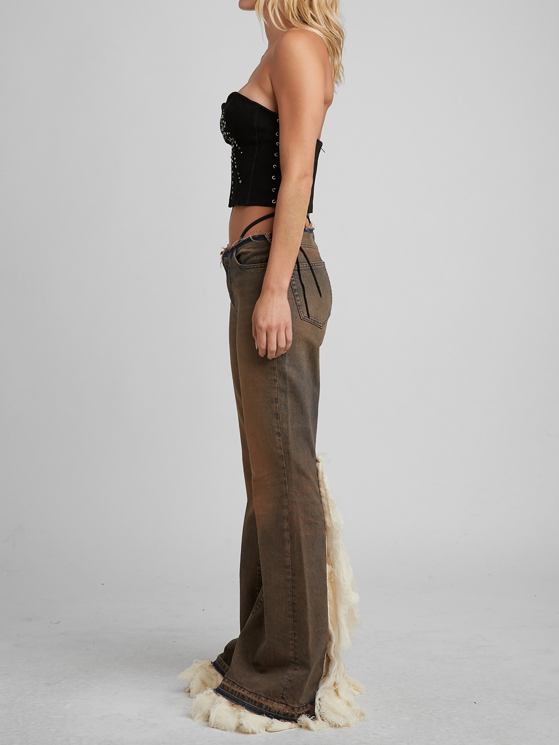 Calça jeans flare de cintura baixa