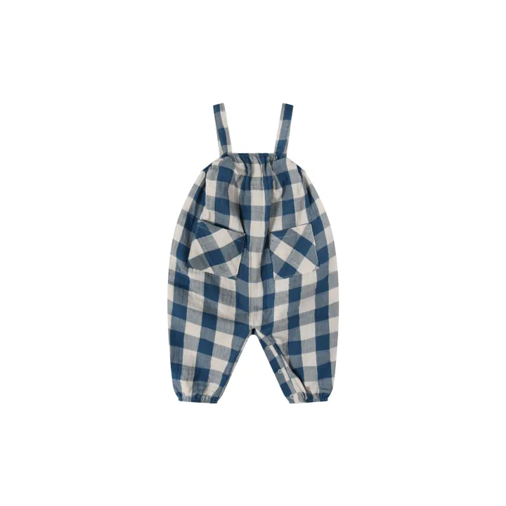 Organic Zoo Combishort Vichy Mousseline | Bleu