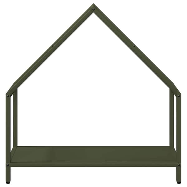 vidaXL Vedstativ olivengrønn 60x25x60 cm kaldvalset stål
