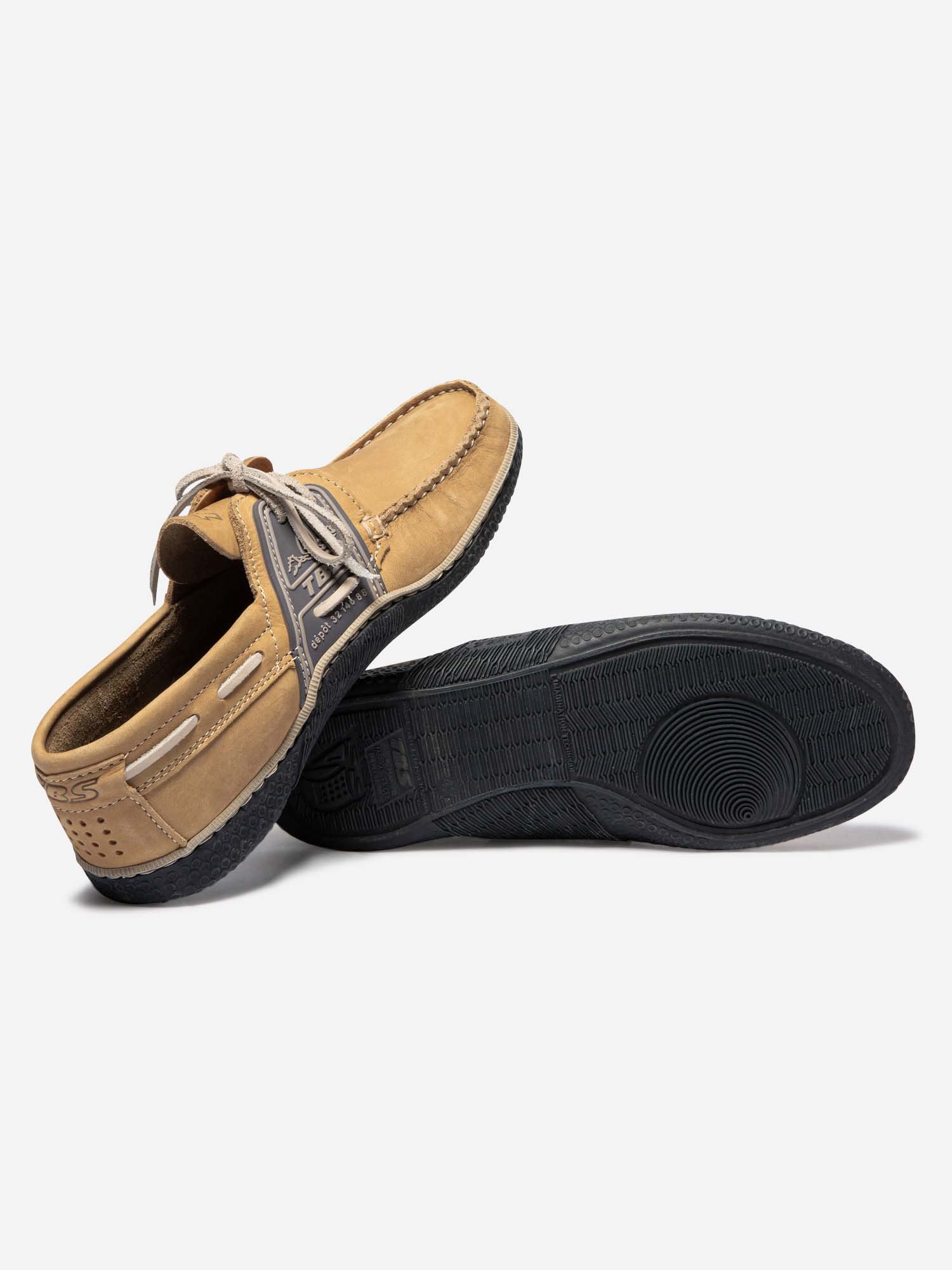 Chaussures Bateau Homme Cuir Camel
