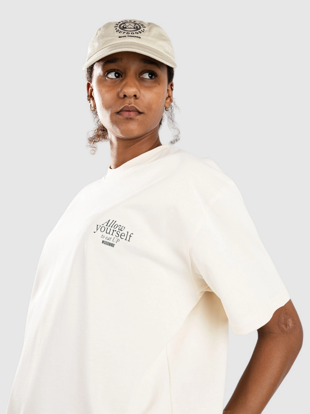 Woodbird Baine Eat T-Shirt off white