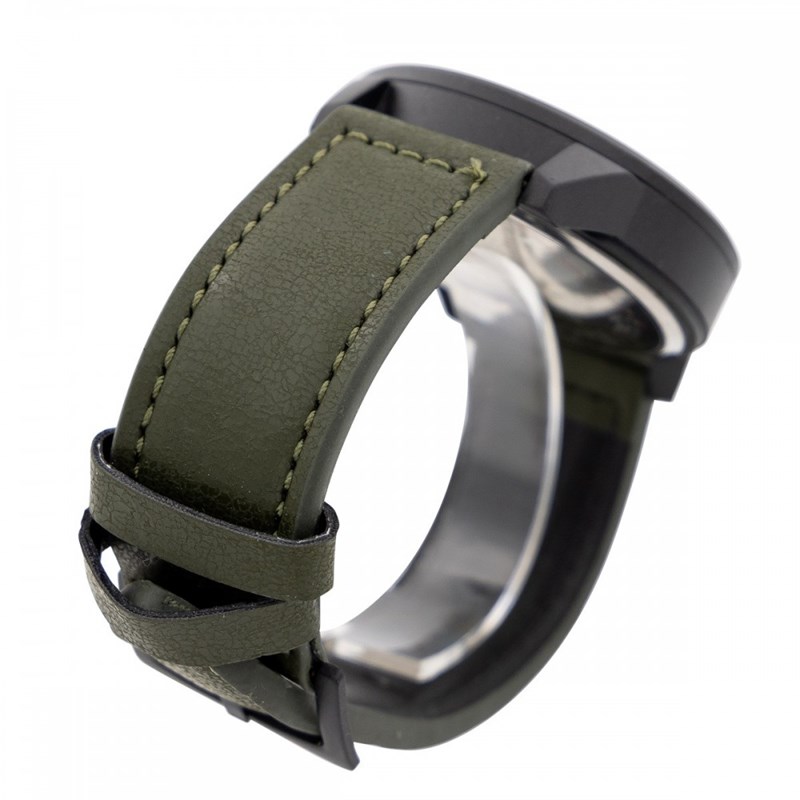 Montre Homme M. JOHN bracelet Cuir Vert