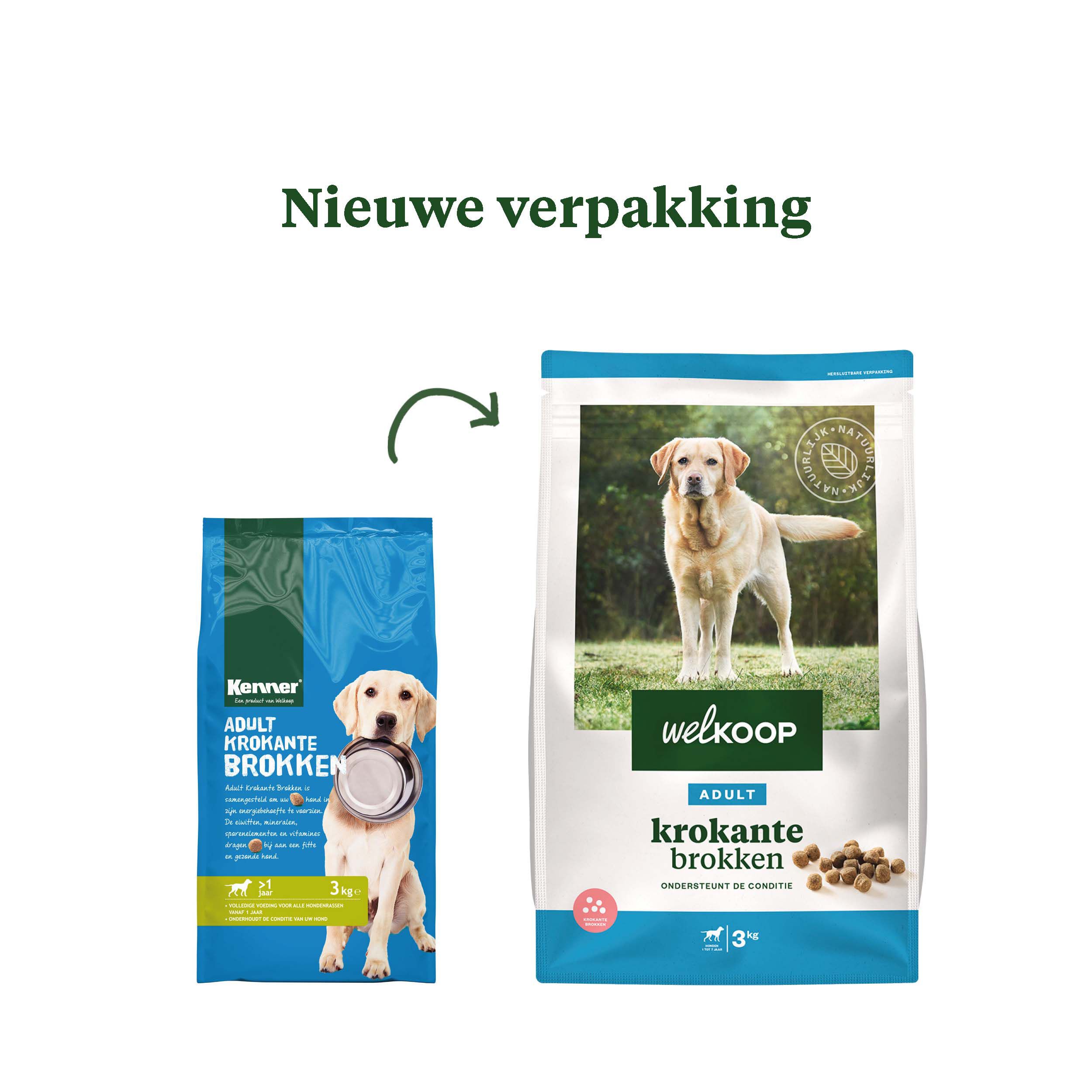 Welkoop Adult Krokante brokken - Hondenvoer - 3 Kilogram - Onbekend