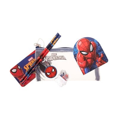 Marvel Spider-Man Pennal med Skrivesett, Blå