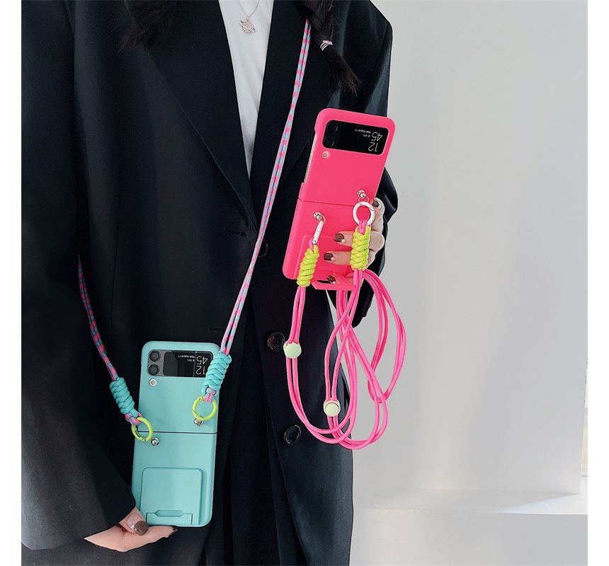 Edgin - Eenvoudige mobiele telefoon met crossbody-koord - Samsung Galaxy Z Flip 3 / Flip 4