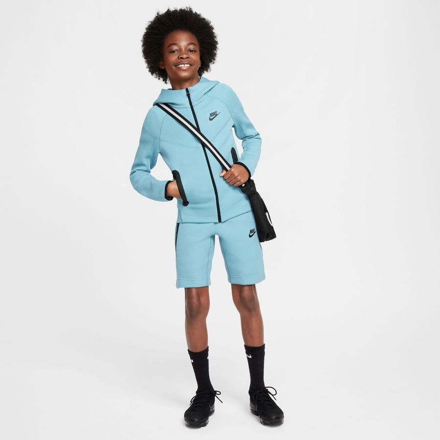 Nike Sweat à Capuche NSW Tech Fleece 24 - Turquoise/Noir Enfant