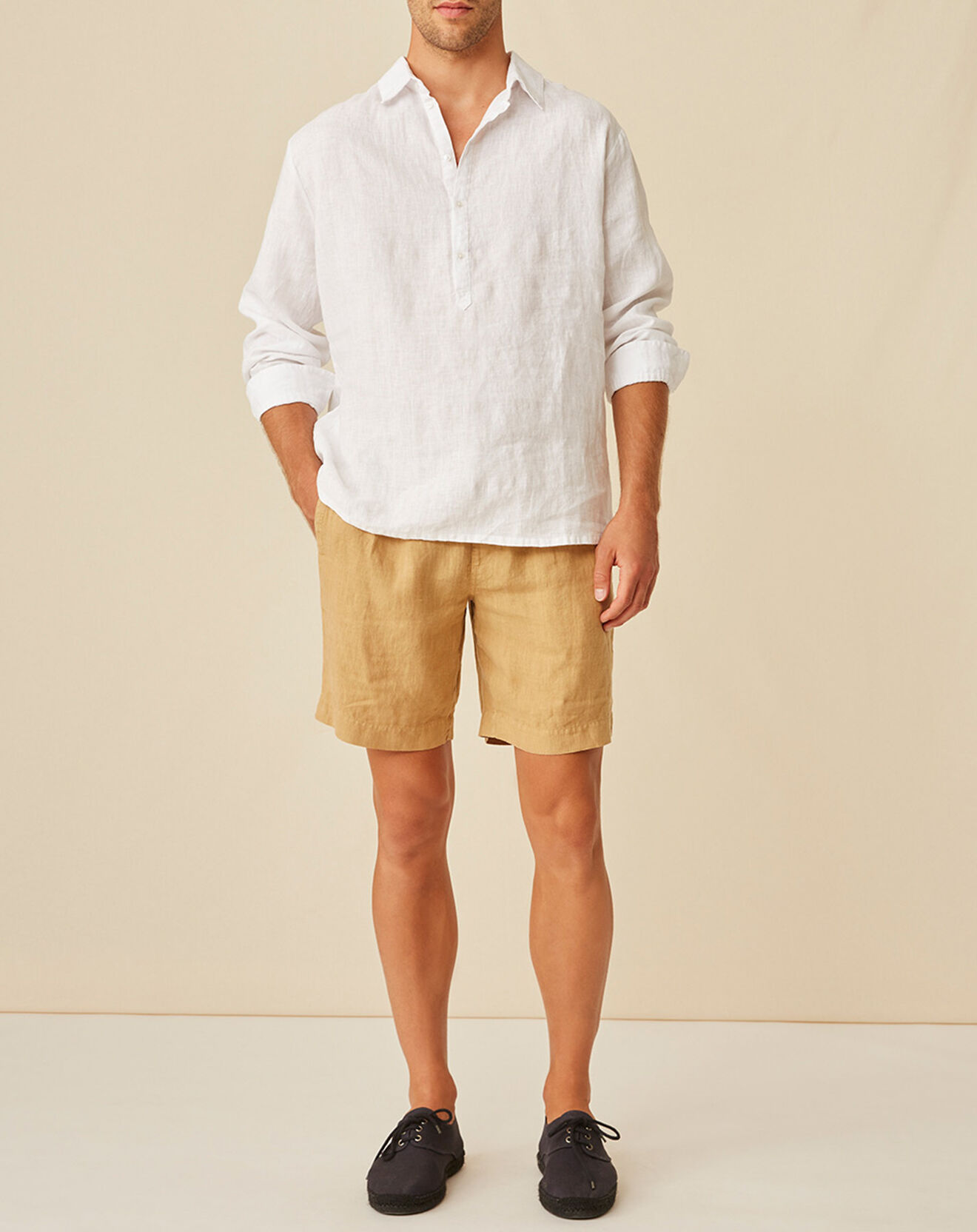 Harris Wilson Chemise 100% Lin Danish blanche