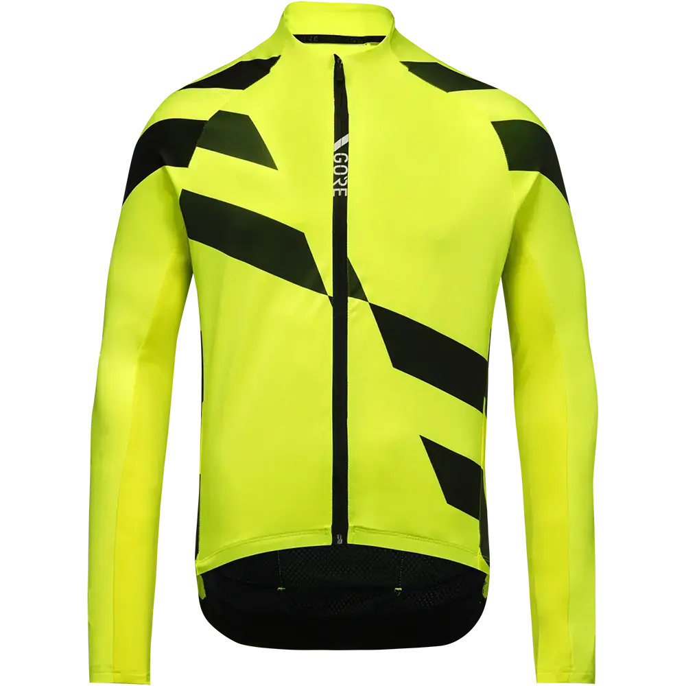 GORE Wear C5 Thermo Fietsshirt Lange Mouwen Geel/Groen Heren