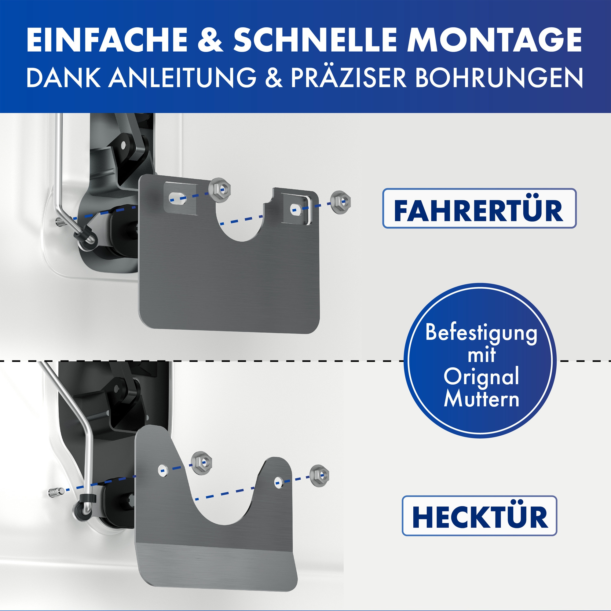 LAINFELD Einbruchschutz Prick Stop Fahrertür   Hecktür Türsicherung für FIAT Ducato, Citroen Jumper, Peugeot Boxer