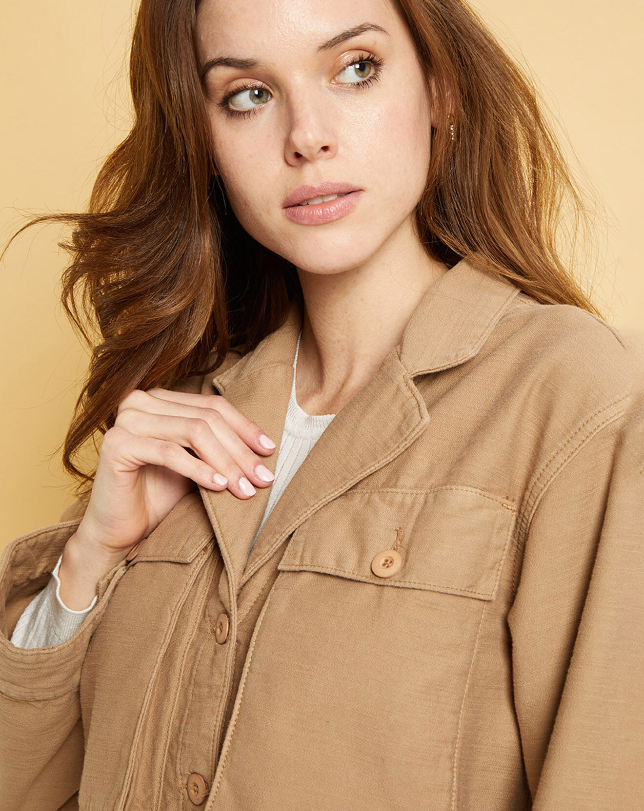 Acquaverde Veste en Gabardine Stretch Ashley dune
