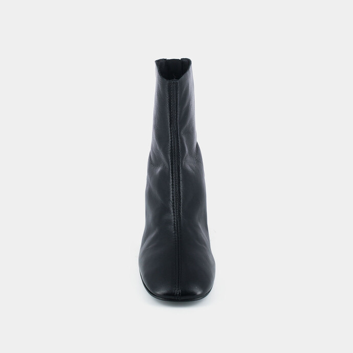 Bottines à talons  en cuir noir