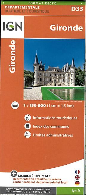 IGN - D33 GIRONDE ECHELLE 1 150 000