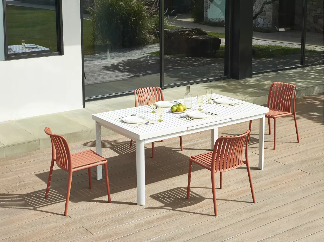 Lot de 2 chaises de jardin empilables en polypropylène - Rouge - SESEH de MYLIA