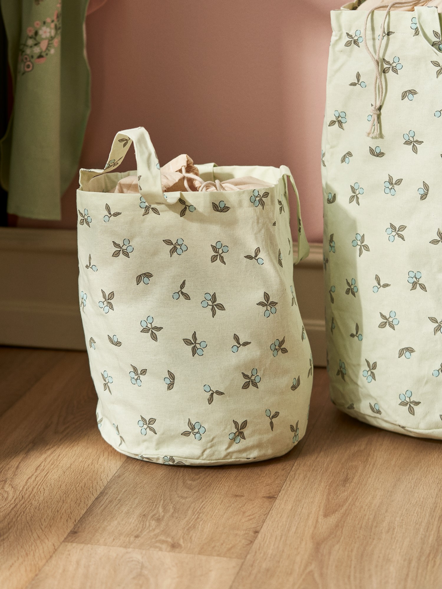 Stofpose med snøre | Bomuld. 30 x 25 cm. | Milky Green