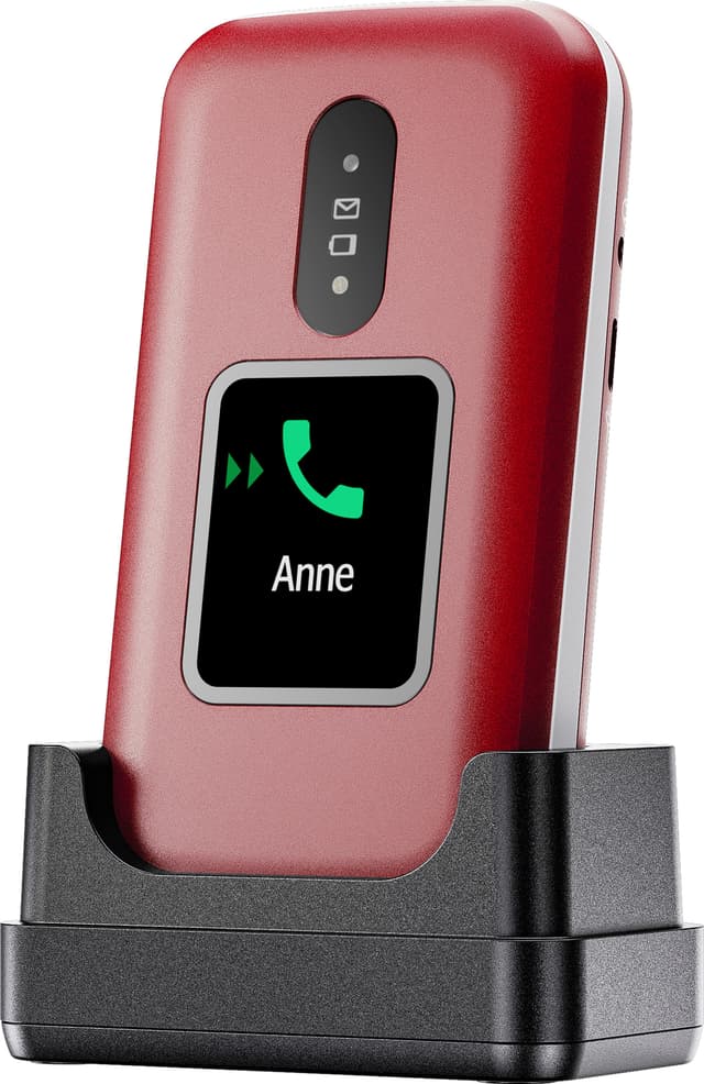 Doro 2881 mobiltelefon (rød)