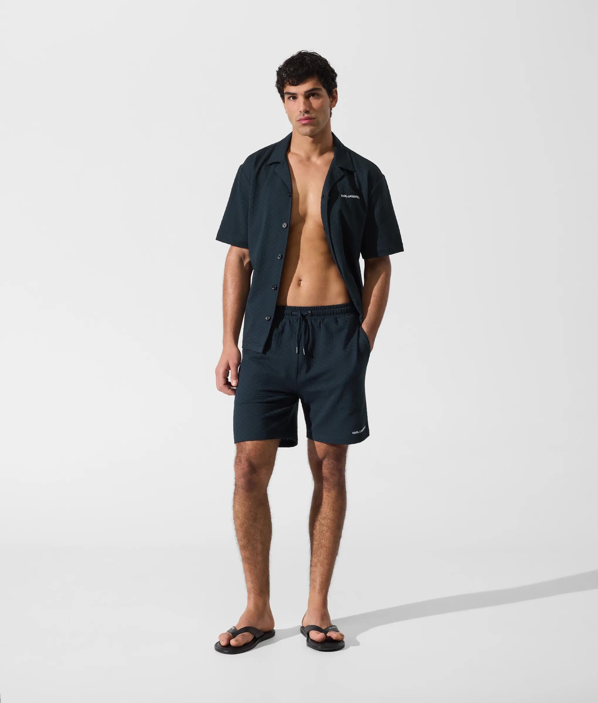 Geruite strandshort