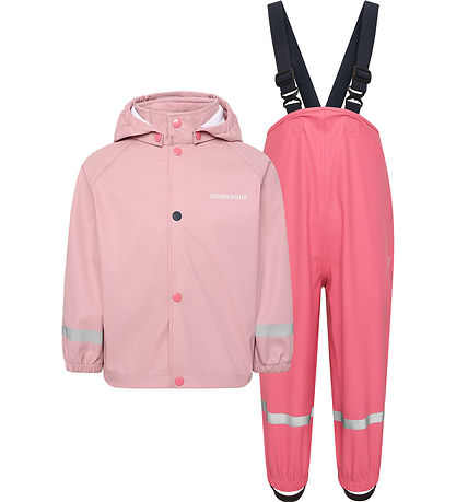 Didriksons Regenkleidung m. Träger - PU - Slaskeman - Soft Pink