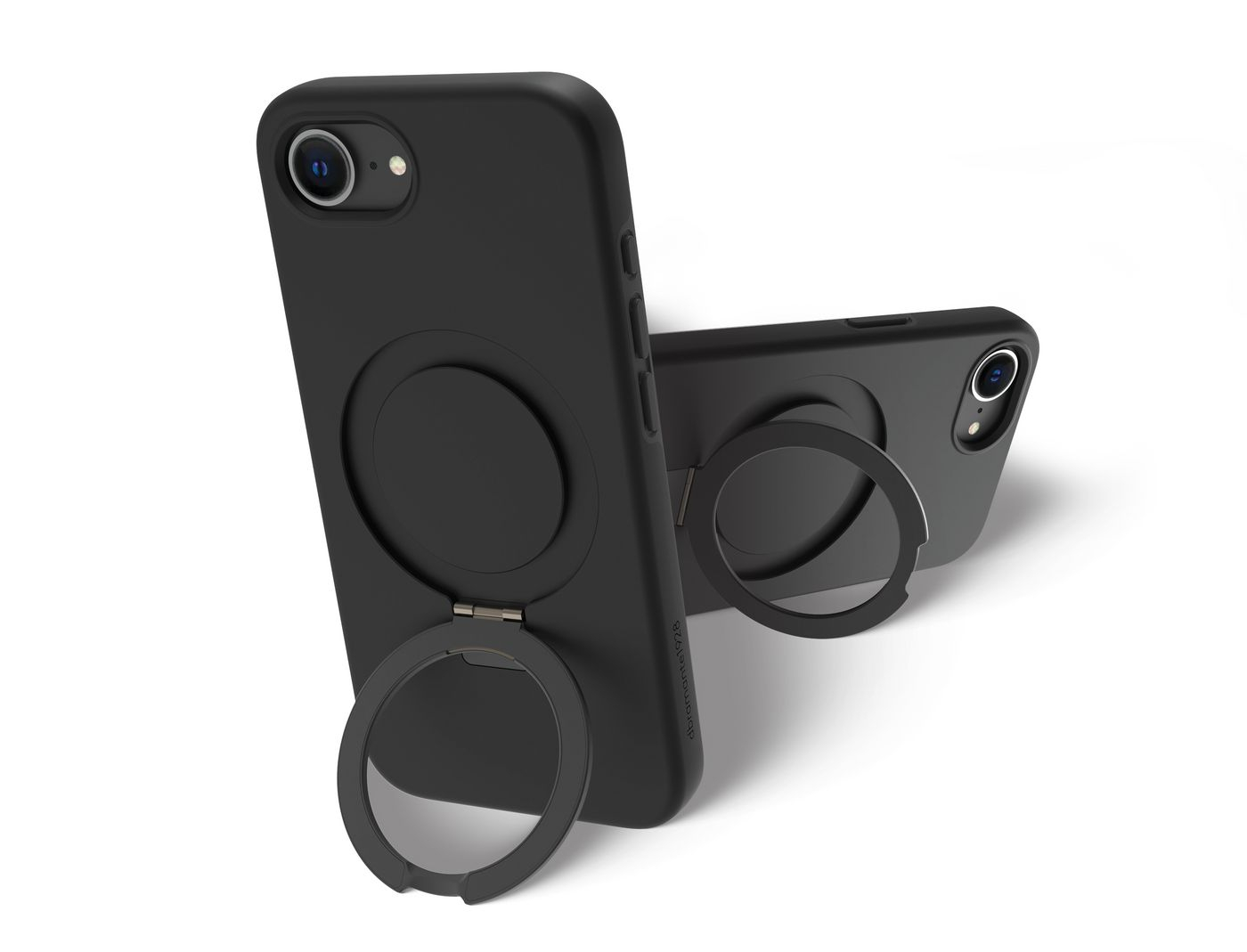 iPhone 16e Hardcase Hülle Clear Case Iceland Pro Kickstand MagSafe Recycled (IPE4BL006545) - Schwarz