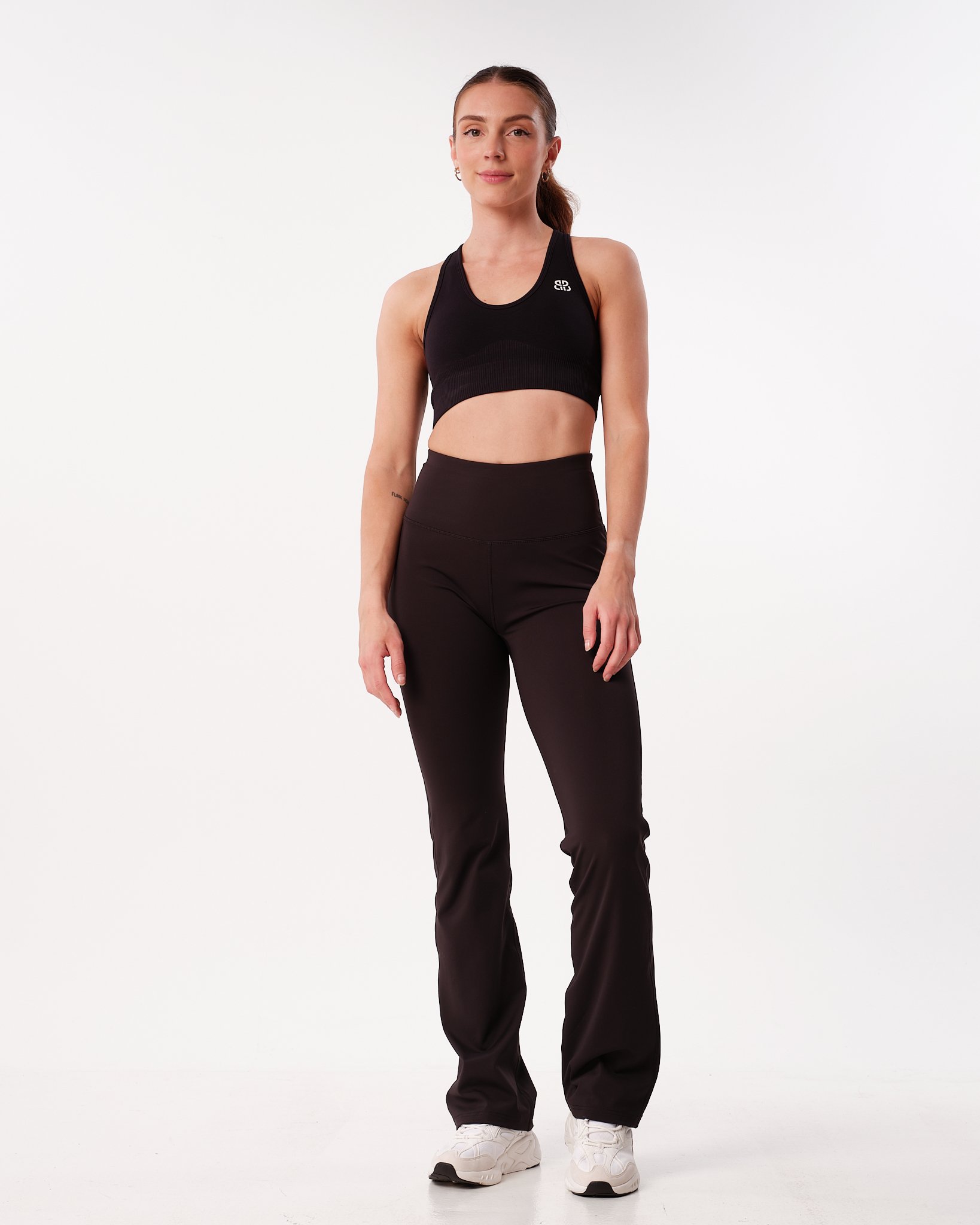 Bumpro SETT Hero High Rise Flare Pants &amp; Hyper Bra Black Beauty
